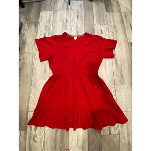 Knox Rose plus size red knee length dress size 1X